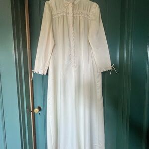 Dior Cream Lace Trim Gown